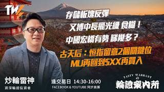 存儲板塊反彈 又搏中長飛光纖 食糊！中國宏橋有勢 睇幾多？古天后：恒指留意2個關鍵位 MU再回到$XX再買入｜雷神 Wingyu｜Tasty Warrants 2026-07-14