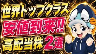 【30％OFF】世界トップクラスなのにPBR1倍割れ・年初来安値の高配当株2選