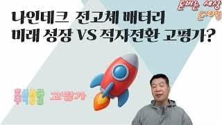 나인테크 전고체 배터리 미래성장 vs 적자전환 고평가?