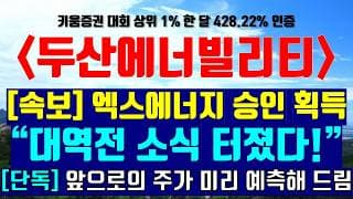 《파동분석의神》 두산에너빌리티 "대역전 소식 터졌다!" [속보] 엑스에너지 승인 획득 美 원전 SMR 건설 가속