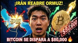 Irán REABRE el Estrecho de Ormuz y BITCOIN se DISPARA hacia los $80,000 🔥 (¡Liquidaciones masivas!)