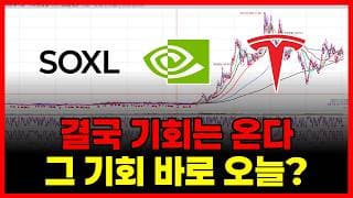 결국 기회는 온다. 그 기회가 바로 오늘인가?? (SOXL 엔비디아 테슬라 아이온큐 마이크론 애플 아마존닷컴 IBM 팔란티어테크 KORU