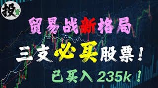 美股 | 投资 | 股票 | 贸易战新格局，三只必买股票，已买入235k，新策略公开