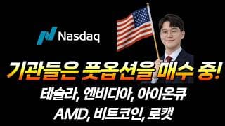 기관들이 풋옵션을 매수하고 있습니다. (VIX, 엔비디아, AMD, SOXL, 테슬라, 비트코인, 아이온큐, 로캣랩)