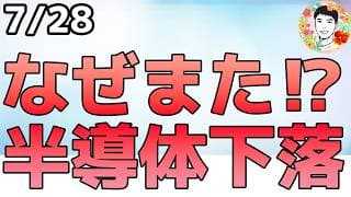 今日の半導体下落の要因はNVDAと半導体製造装置！【7/28 米国株ニュース】