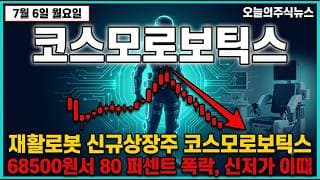 [코스모로보틱스 주가 전망] 상장 후 10배 폭등의 후폭풍, 재활로봇주 코스모로보틱스 어디까지 #코스모로보틱스주가전망 #코스모로보틱스목표가 #코스모로보틱스