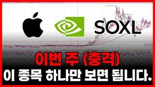 이번 주 (충격) 이 종목 하나만 보면 됩니다.(SOXL 마이크론 애플 테슬라 엔비디아