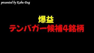 【爆益】テンバガー候補4銘柄