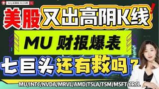 【6.26盘前解析】💥美股又出高阴K线，这次能反弹吗？｜⚠️美光财报虽爆表，但谨防回落！七巨头跌麻了！#美股 #tsla #nvda   #amd  #msft    #intc #美光#crcl