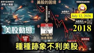 第2018集 [種種跡象不利美股] 中東昏亂，令到運輸成本上漲。烏克蘭攻擊俄羅斯石油設施，遲早油價會再上漲。美國即將公布消費者物價指數，原本已經難以控制，現在情況更甚，睇吓聯儲主席咩態度先！